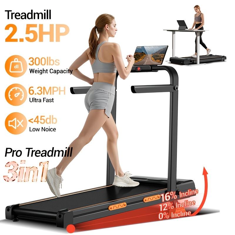2.5HP Folding Treadmill with 15% Auto Incline, LED Display & Compact Walking Pad