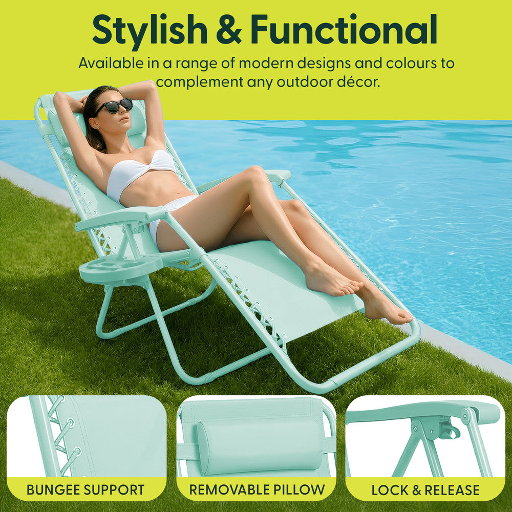 Textoline Zero Gravity Chairs Set of 2