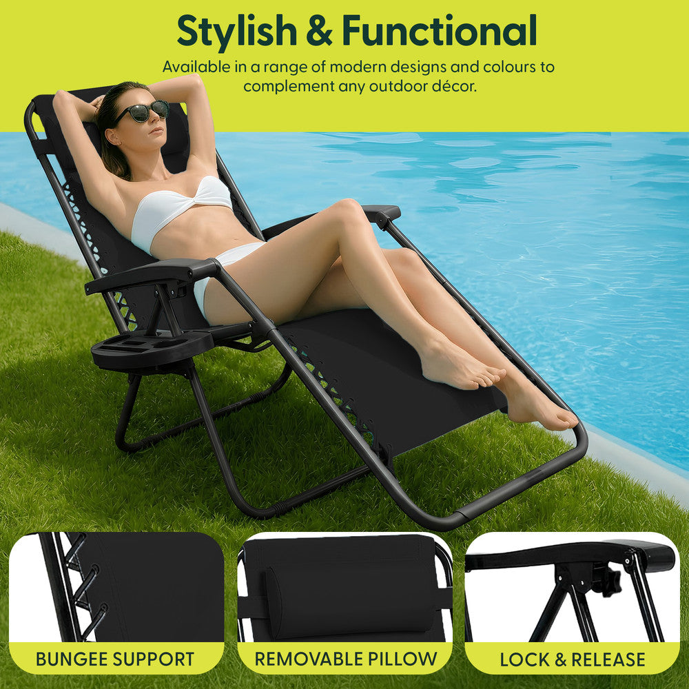 Textoline Zero Gravity Chairs Set of 2