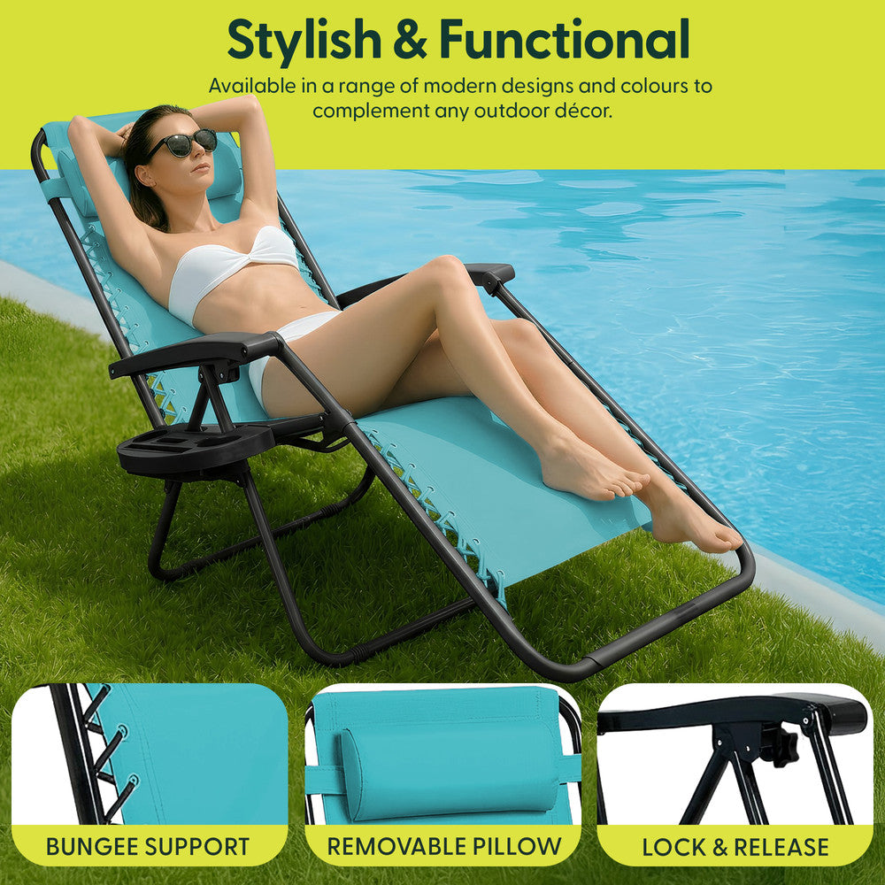 Textoline Zero Gravity Chairs Set of 2