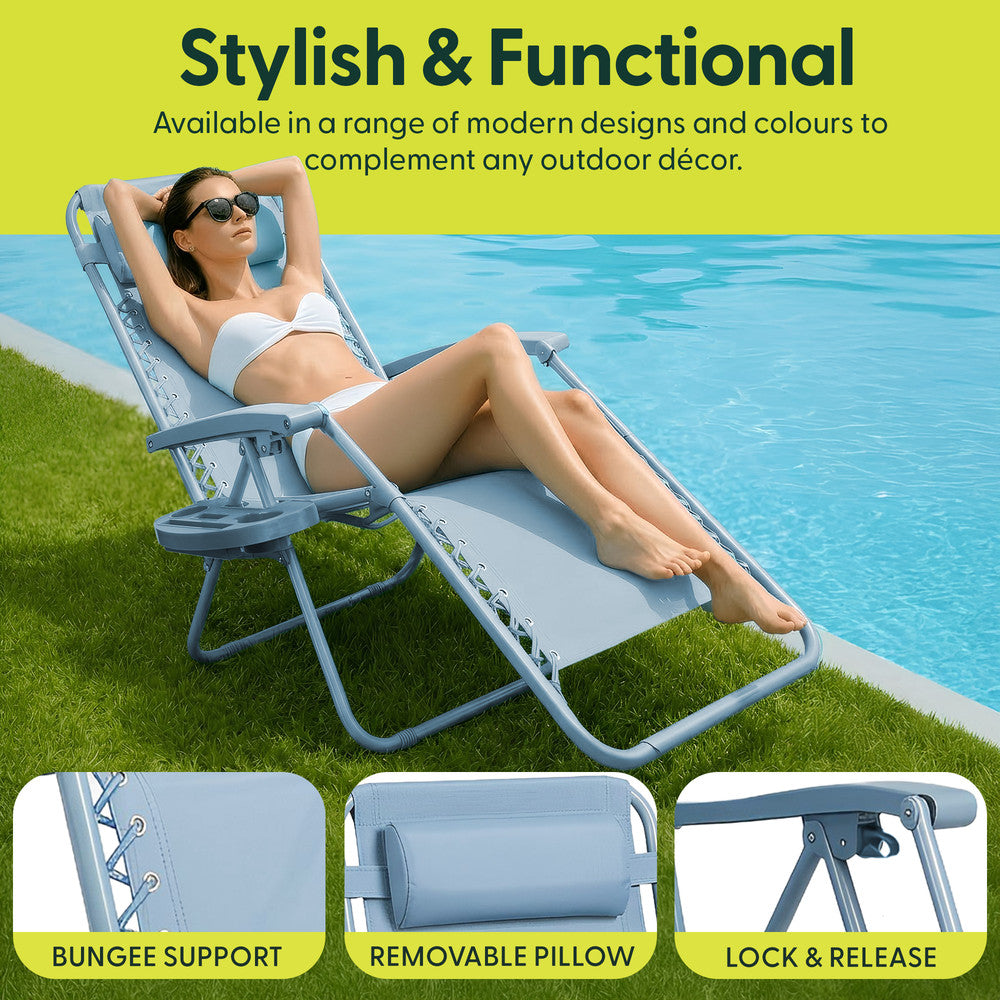 Textoline Zero Gravity Chairs Set of 2