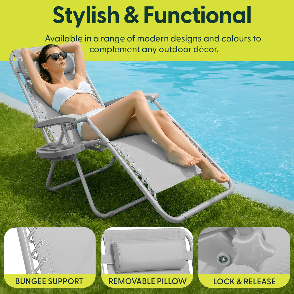 Textoline Zero Gravity Chairs Set of 2