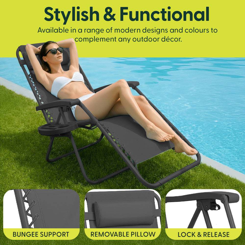 Textoline Zero Gravity Chairs Set of 2