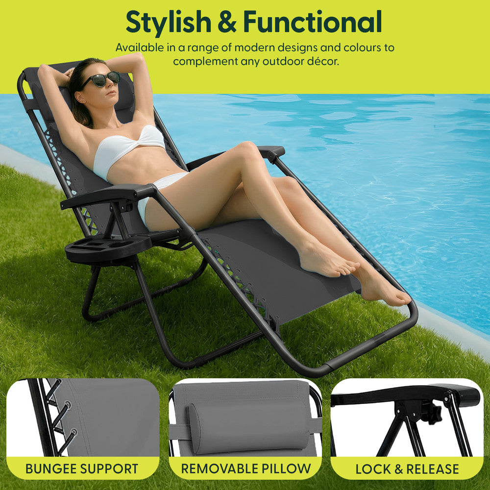 Textoline Zero Gravity Chairs Set of 2
