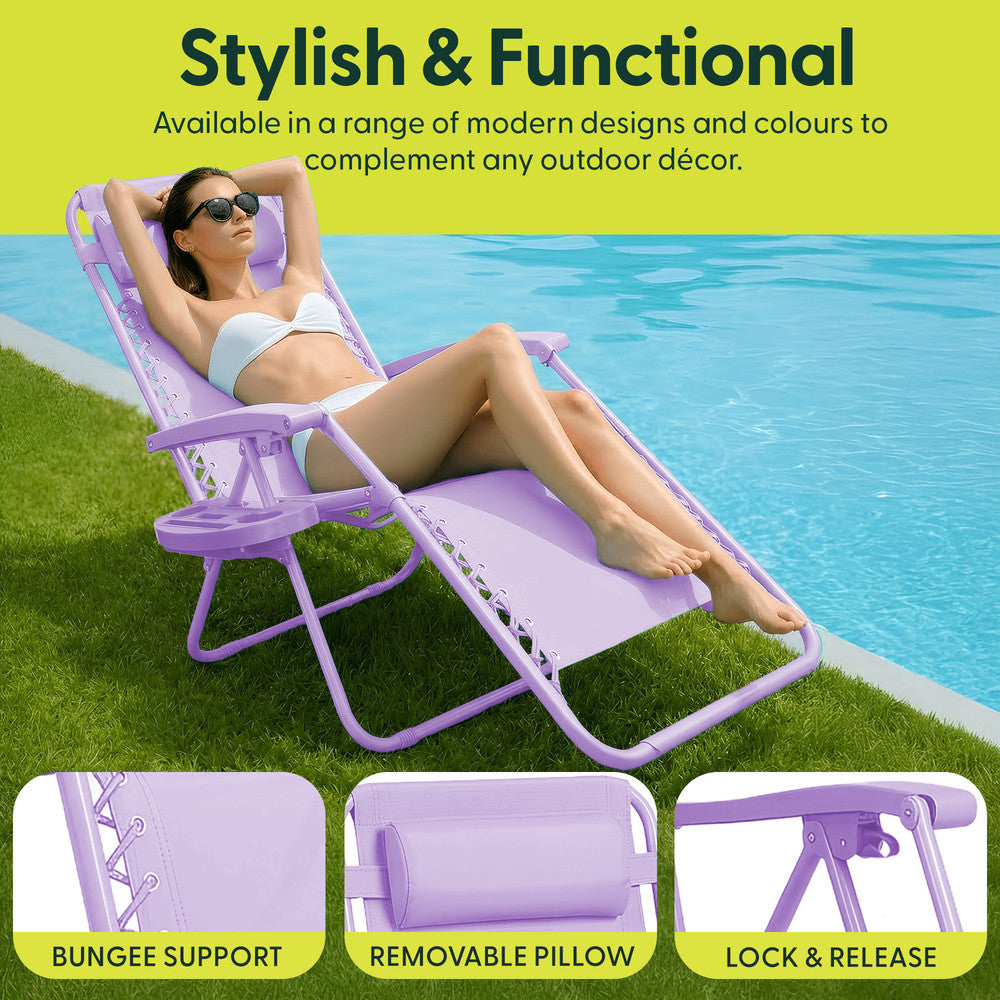 Textoline Zero Gravity Chairs Set of 2