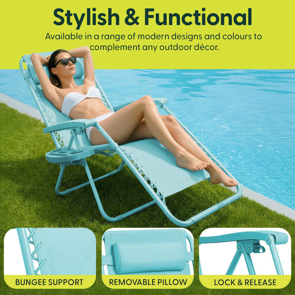 Textoline Zero Gravity Chairs Set of 2