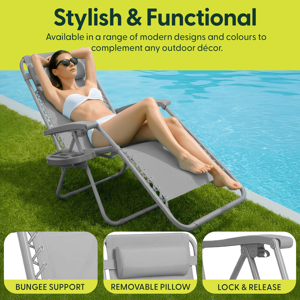 Textoline Zero Gravity Chairs Set of 2