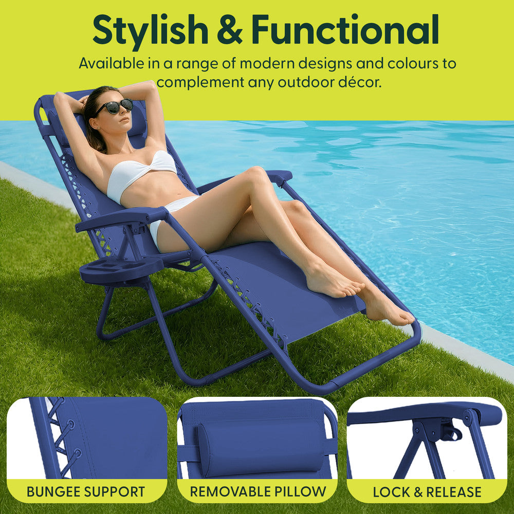 Textoline Zero Gravity Chairs Set of 2