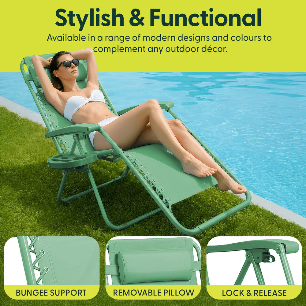 Textoline Zero Gravity Chairs Set of 2