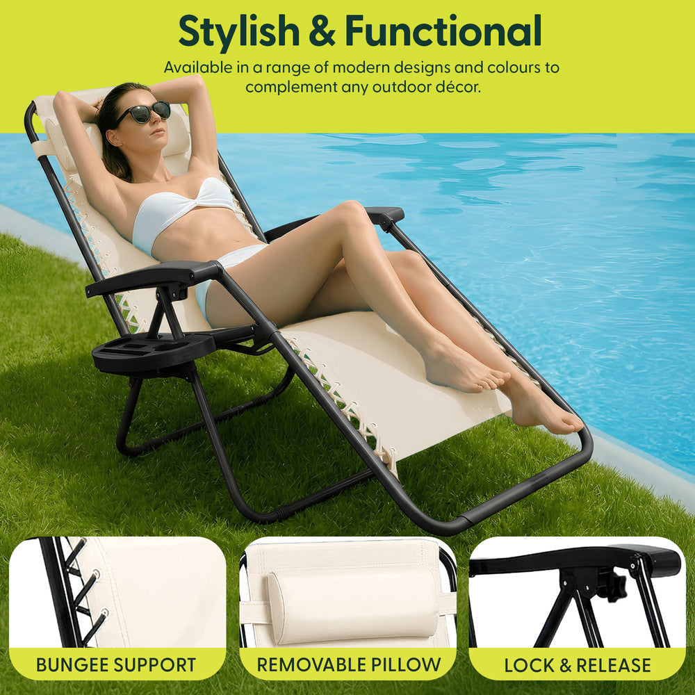 Textoline Zero Gravity Chairs Set of 2