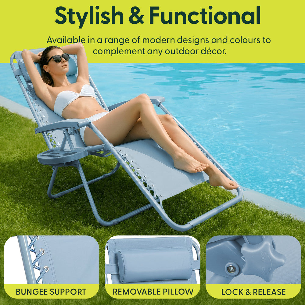 Textoline Zero Gravity Chairs Set of 2