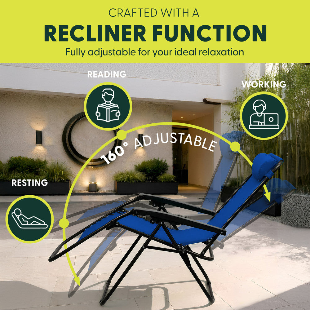 Textoline Zero Gravity Chairs Set of 2
