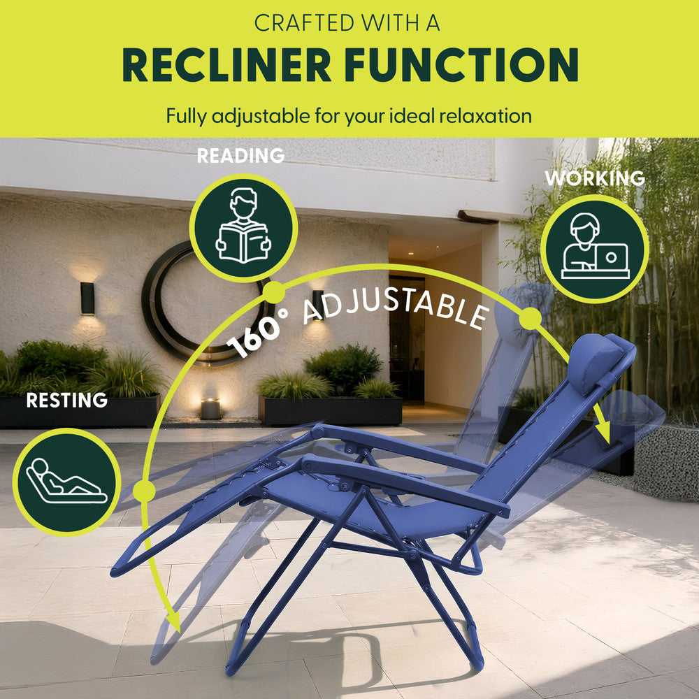 Textoline Zero Gravity Chairs Set of 2