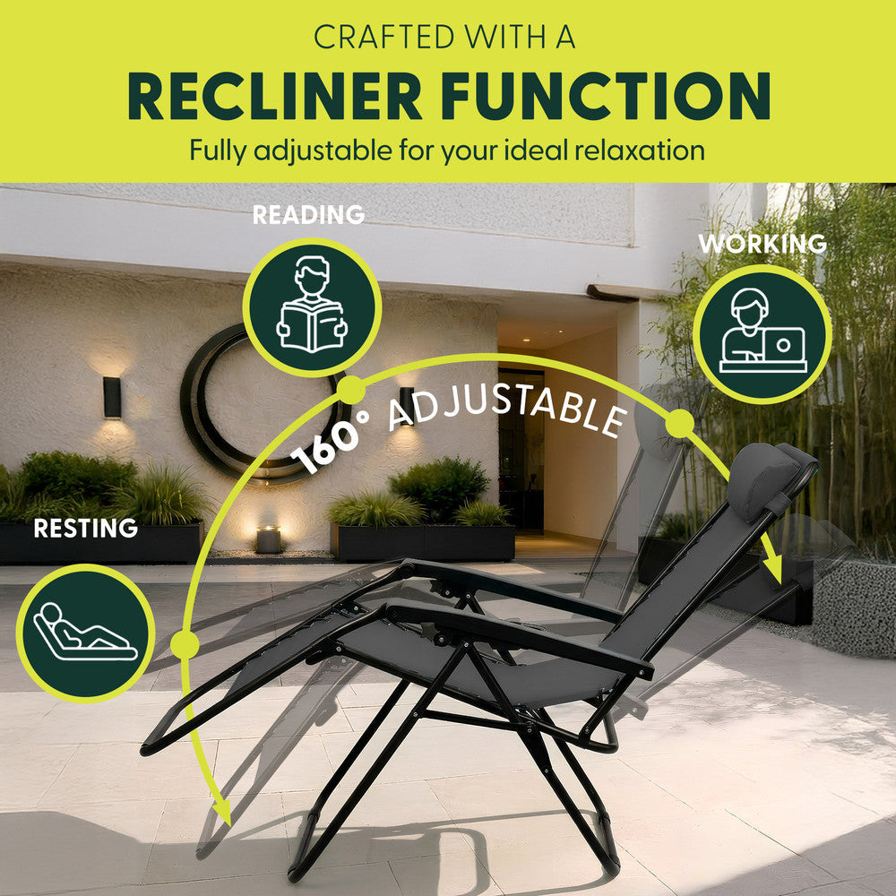 Textoline Zero Gravity Chairs Set of 2
