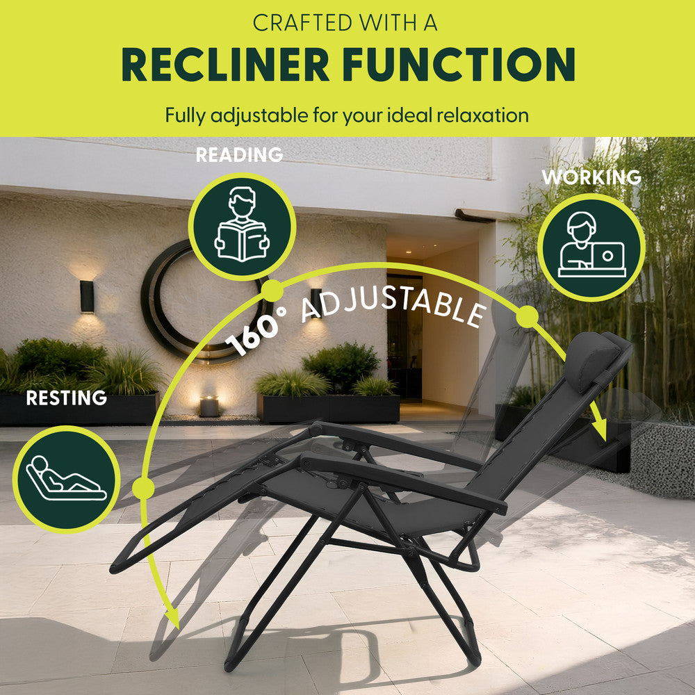 Textoline Zero Gravity Chairs Set of 2
