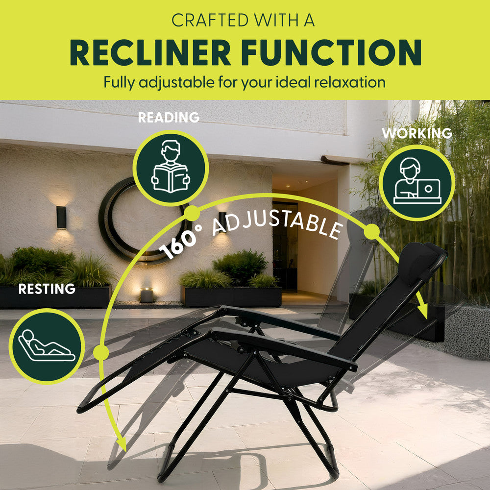Textoline Zero Gravity Chairs Set of 2