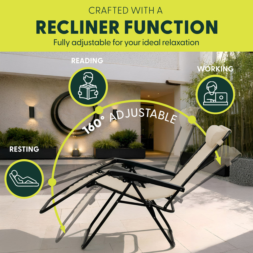 Textoline Zero Gravity Chairs Set of 2