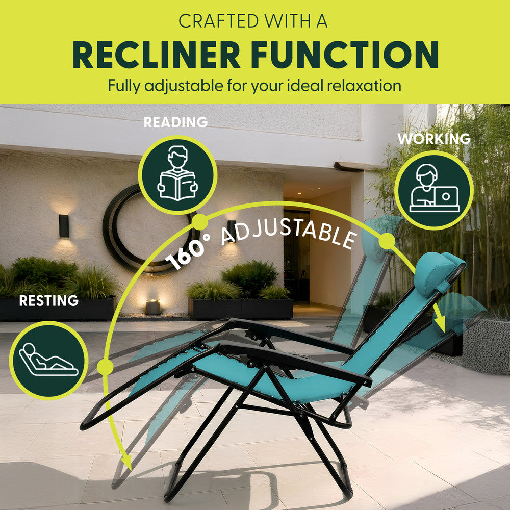 Textoline Zero Gravity Chairs Set of 2