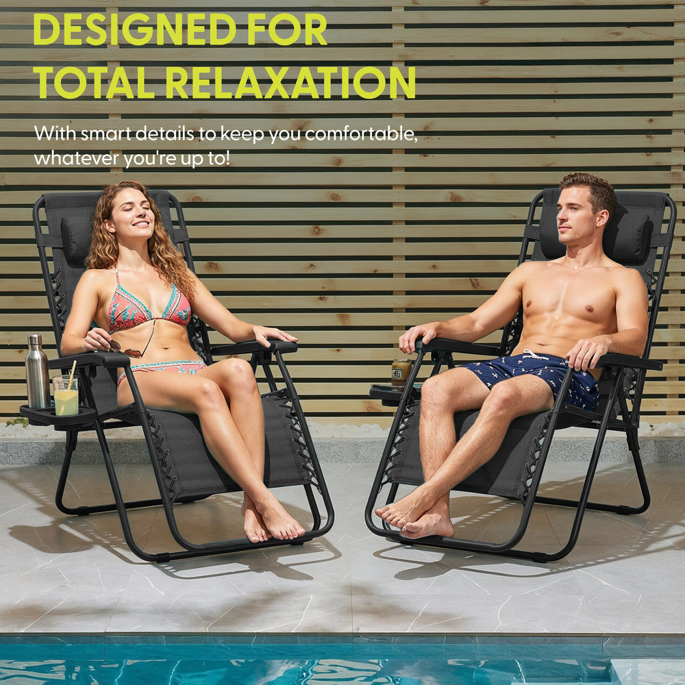 Textoline Zero Gravity Chairs Set of 2