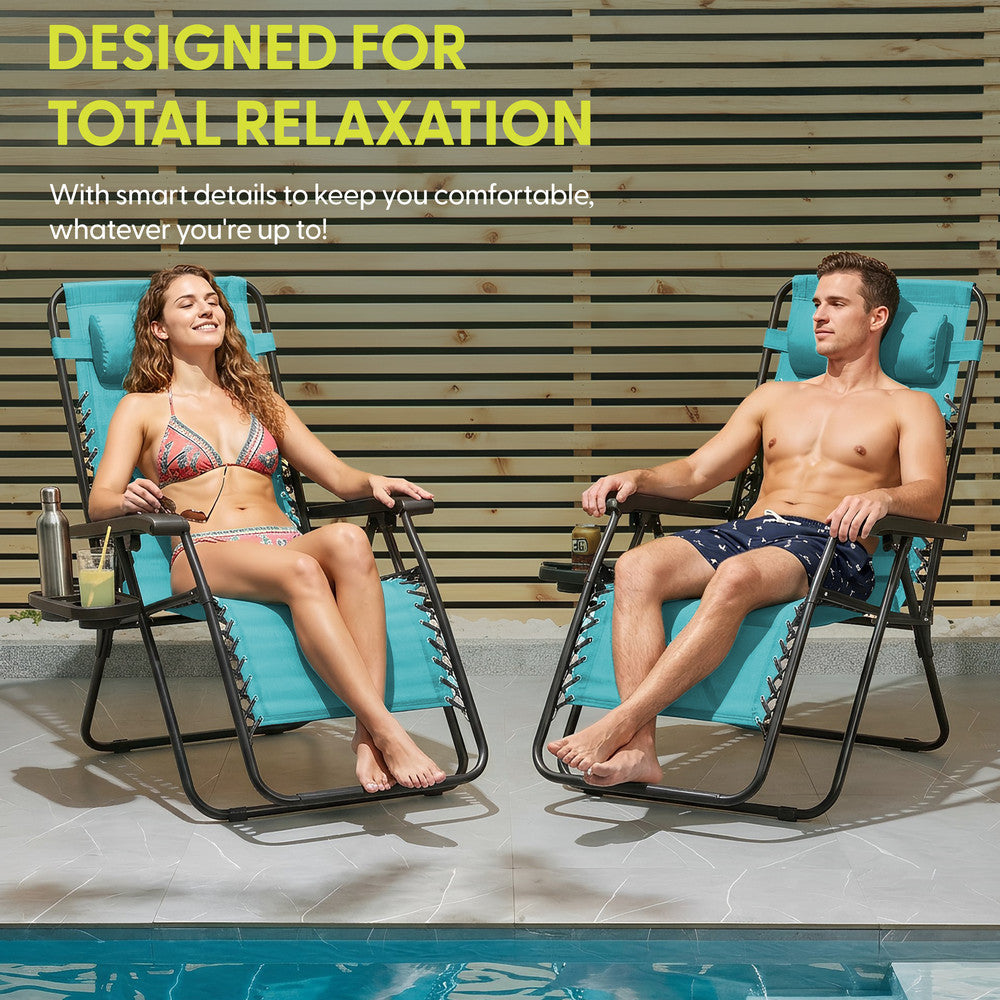 Textoline Zero Gravity Chairs Set of 2