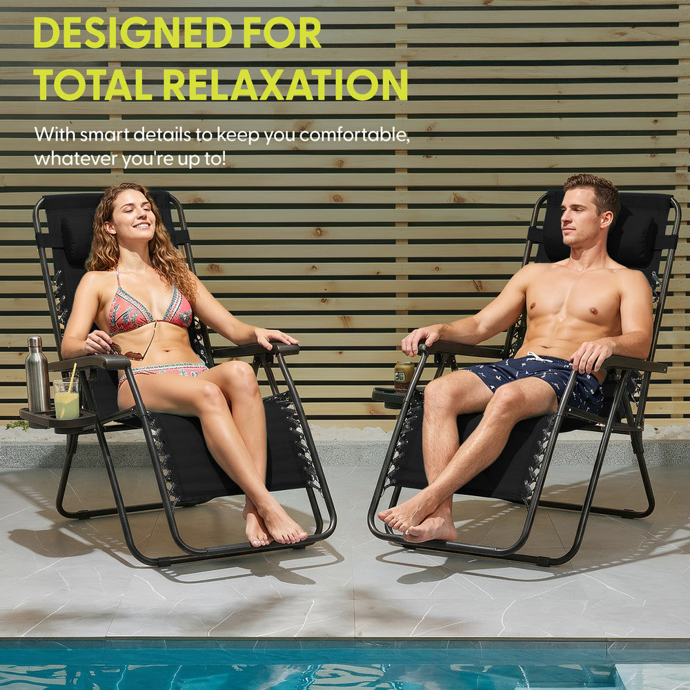 Textoline Zero Gravity Chairs Set of 2