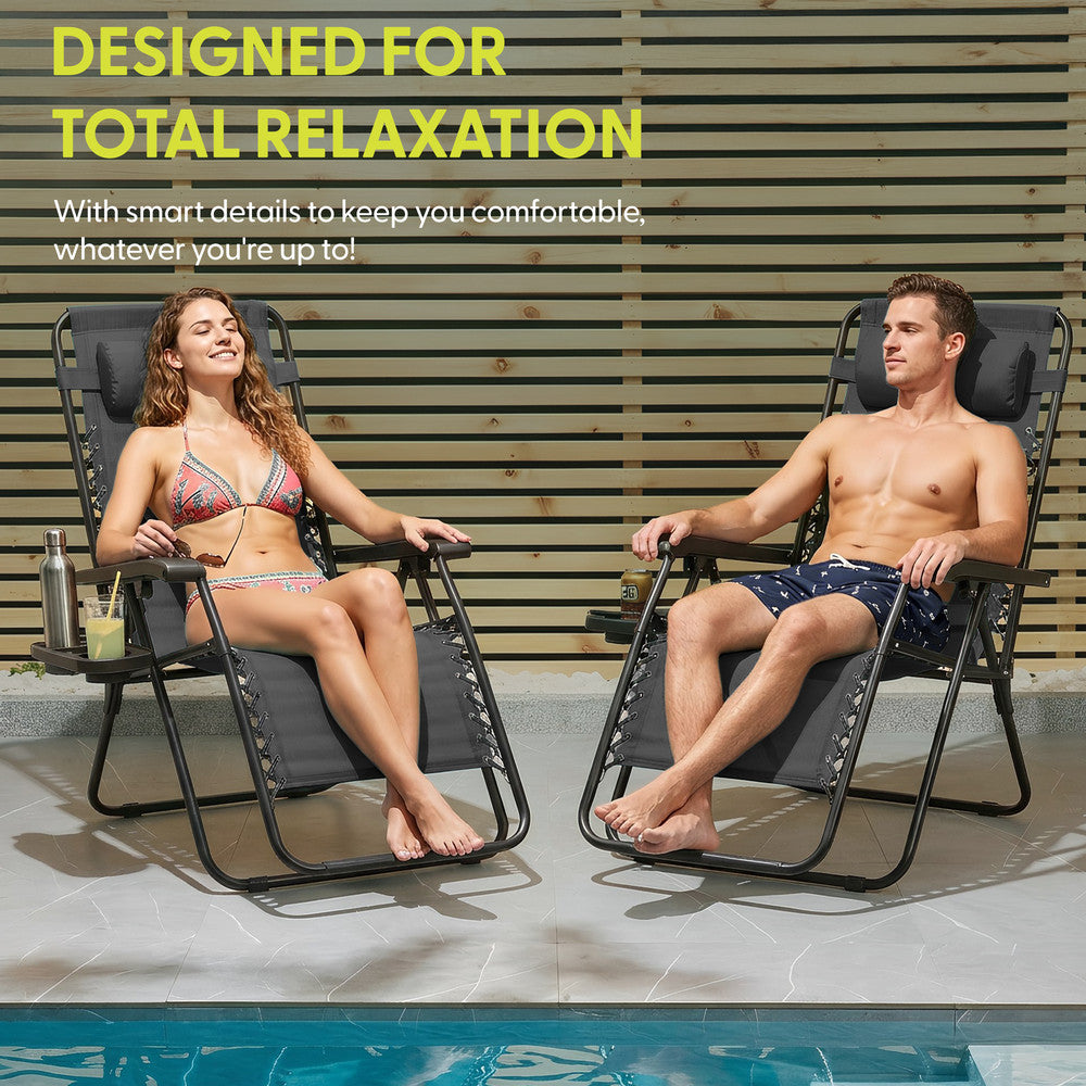 Textoline Zero Gravity Chairs Set of 2