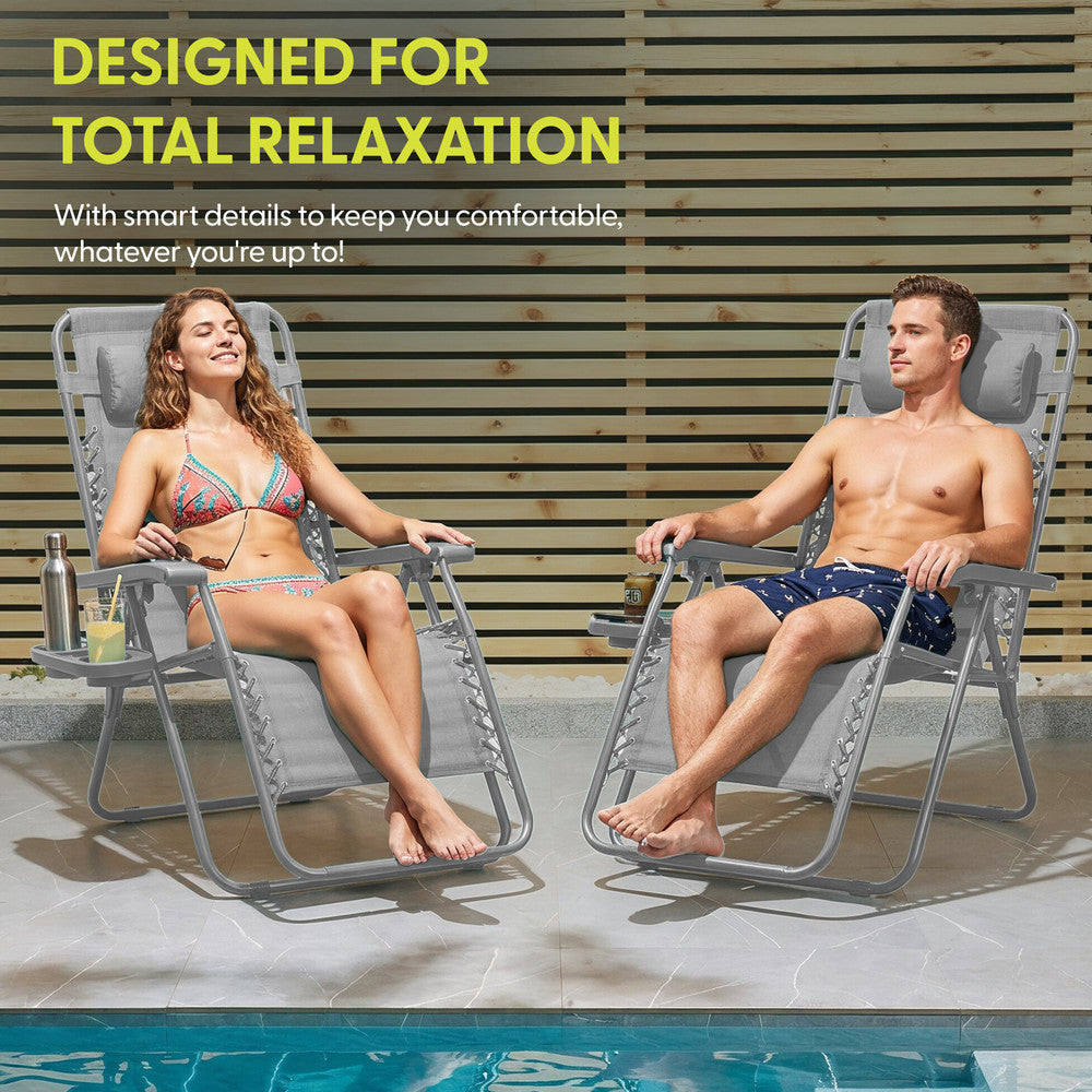 Textoline Zero Gravity Chairs Set of 2