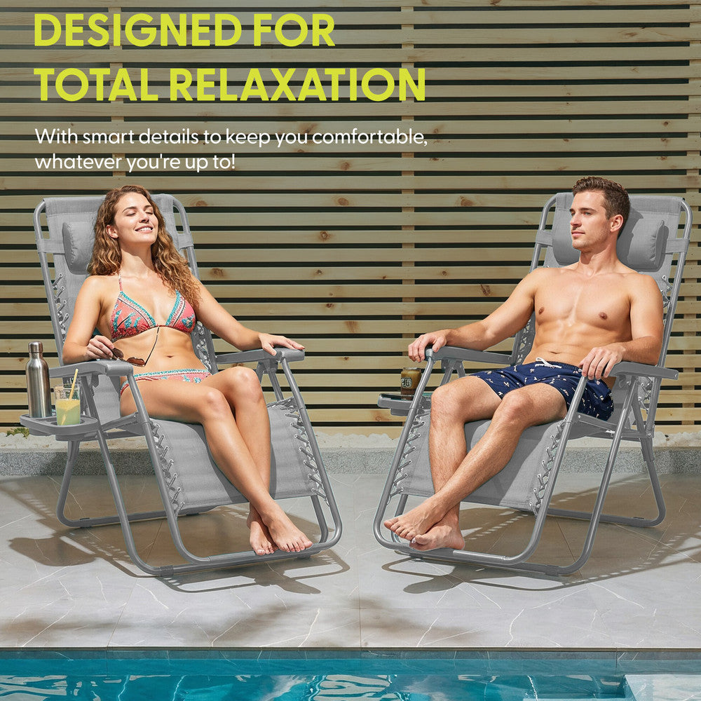 Textoline Zero Gravity Chairs Set of 2
