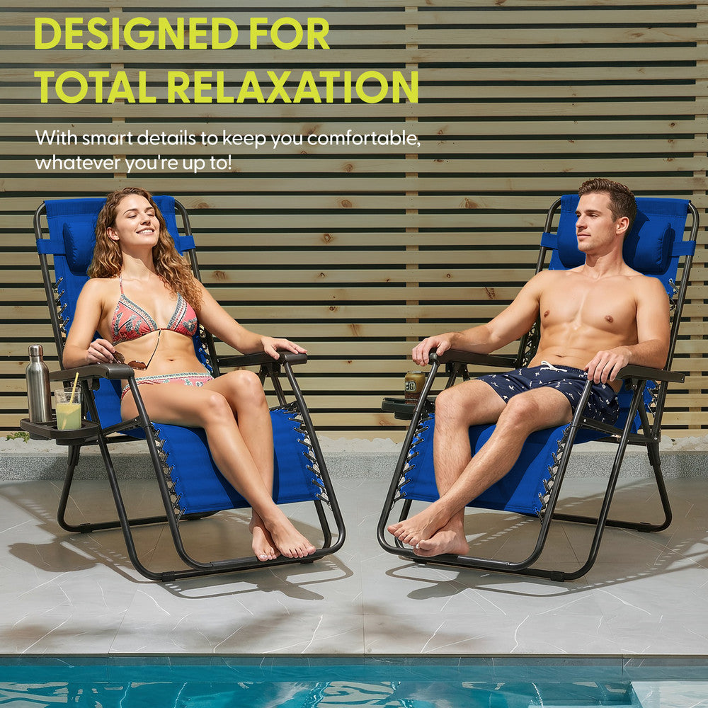 Textoline Zero Gravity Chairs Set of 2