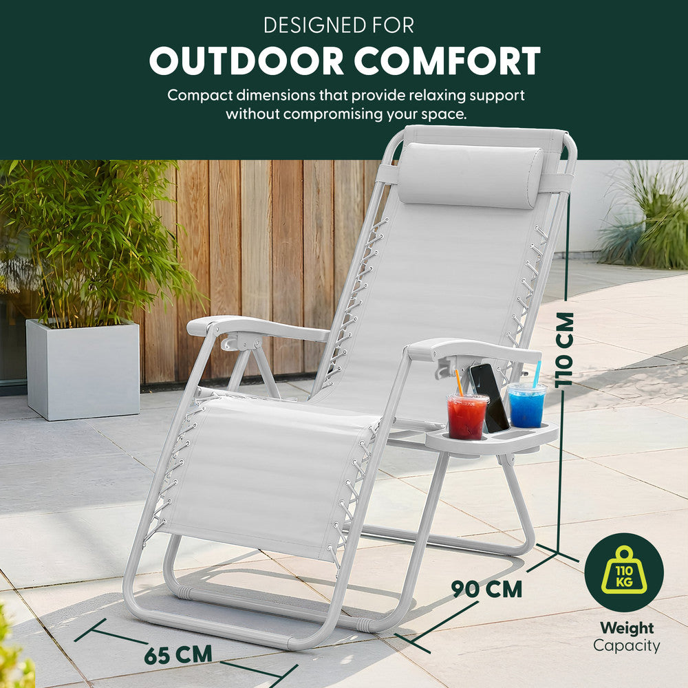 Textoline Zero Gravity Chairs Set of 2